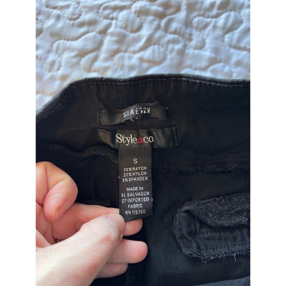 Style & Co Black Y2K Stretch Straight Leg Dress Pants size small - Picture 4 of 6